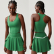 athletic 2-Piece Tennis Skirt Set With Skort And Sports Top