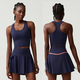 athletic 2-Piece Tennis Skirt Set With Skort And Sports Top