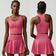 athletic 2-Piece Tennis Skirt Set With Skort And Sports Top
