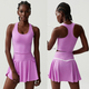 athletic 2-Piece Tennis Skirt Set With Skort And Sports Top