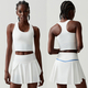 athletic 2-Piece Tennis Skirt Set With Skort And Sports Top
