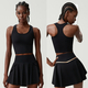 athletic 2-Piece Tennis Skirt Set With Skort And Sports Top