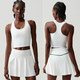 athletic 2-Piece Tennis Skirt Set With Skort And Sports Top