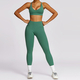 zipper Long Sleeve Yoga Set With Sports Bra And Leggings