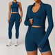 long Sleeve Yoga Set With Leggings And Sports Vest
