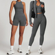 long Sleeve Yoga Set With Leggings And Sports Vest