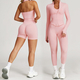 long Sleeve Yoga Set With Leggings And Sports Vest