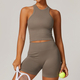 long Sleeve Yoga Set With Leggings And Sports Vest