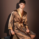 thin Ice Silk Bathrobe For Men - Summer Loungewear With Printed Design