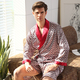 plus Size Satin Bathrobe Shorts Set With Ice Silk Pajamas