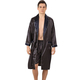 plus Size Satin Bathrobe Shorts Set With Ice Silk Pajamas