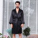 plus Size Satin Bathrobe Shorts Set With Ice Silk Pajamas