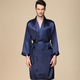 plus Size Satin Bathrobe Shorts Set With Ice Silk Pajamas