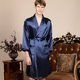 plus Size Satin Bathrobe Shorts Set With Ice Silk Pajamas