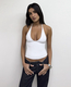 triangle Cup Halter V-Neck Backless Crop Top