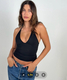 triangle Cup Halter V-Neck Backless Crop Top