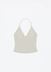 triangle Cup Halter V-Neck Backless Crop Top