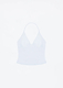 triangle Cup Halter V-Neck Backless Crop Top