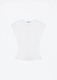 elastic Waist Tight Fit Round Neck Short Sleeve T-Shirt