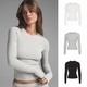 cotton Rib Long Sleeve T-Shirt