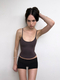 women's Fitted Camisole Tank Top - Thin Strap Sleeveless Stretchy Casual Sportswear