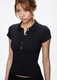 slim Fit Polo Neck Tank Top Short Sleeve Baby Tee
