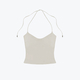 solid Color Elastic Strap Backless Tank Top