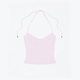 solid Color Elastic Strap Backless Tank Top