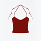 solid Color Elastic Strap Backless Tank Top