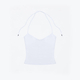 solid Color Elastic Strap Backless Tank Top