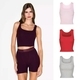 kim Cotton Rib Tank Top Sleeveless Strapless Slim Fit