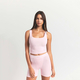 kim Cotton Rib Tank Top Sleeveless Strapless Slim Fit
