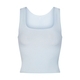 kim Cotton Rib Tank Top Sleeveless Strapless Slim Fit