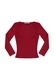 long Sleeve Cherry Red T-Shirt Tight Fit High Neck Base Top