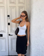 clay Grey Basic Style Vest Top With Neck Strap