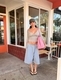 v-Neck Pleated Mid-Sleeve Top With High-Waisted Pleated Slit Midi Skirt Set