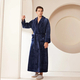 coral Fleece Long Kimono Bathrobe For Couples