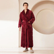 coral Fleece Long Kimono Bathrobe For Couples