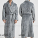 thicken Flannel Long Kimono Bathrobe Gown Loose Casual Homewear