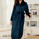 thicken Flannel Long Kimono Bathrobe Gown Loose Casual Homewear