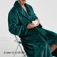 thicken Flannel Long Kimono Bathrobe Gown Loose Casual Homewear