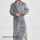 thicken Flannel Long Kimono Bathrobe Gown Loose Casual Homewear