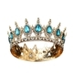 voller Runder Strassstein Braut Tiara Hochzeit Kopfschmuck