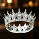 voller Runder Strassstein Braut Tiara Hochzeit Kopfschmuck