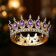 voller Runder Strassstein Braut Tiara Hochzeit Kopfschmuck
