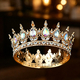 voller Runder Strassstein Braut Tiara Hochzeit Kopfschmuck