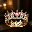 full Round Rhinestone Bridal Tiara Wedding Headpiece
