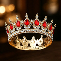 full Round Rhinestone Bridal Tiara Wedding Headpiece