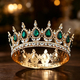 voller Runder Strassstein Braut Tiara Hochzeit Kopfschmuck