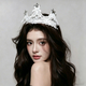 fairycore Princess White Pom-Pom Crown Hat Hair Accessory